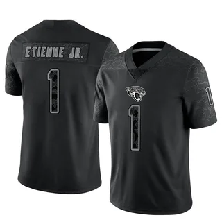 Nike Men's Jacksonville Jaguars Travis Etienne #1 Black T-Shirt